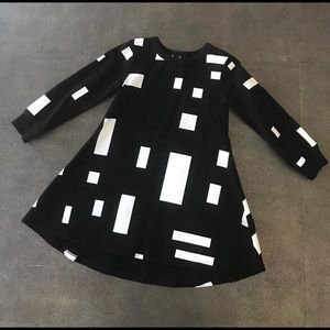 Black and white print dress